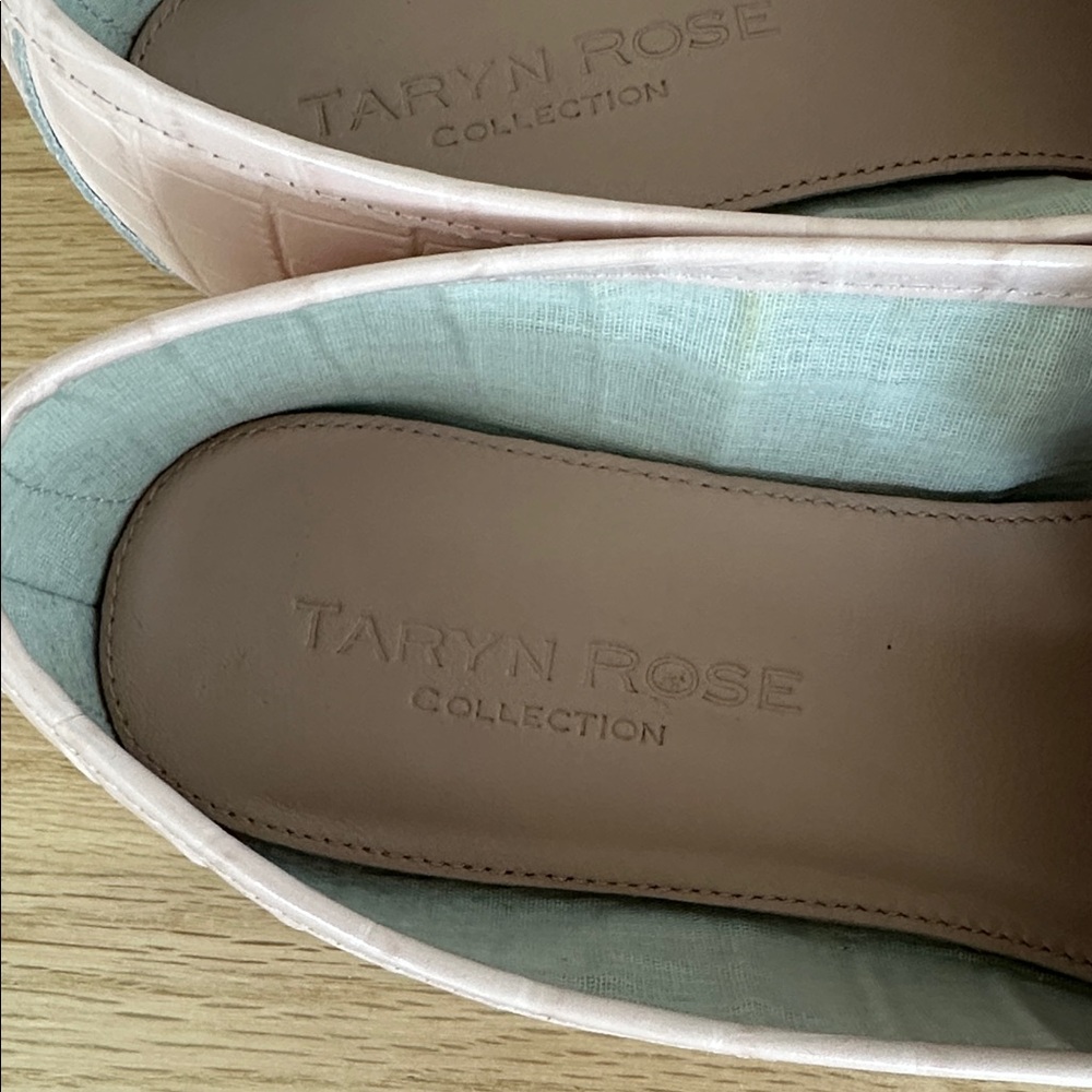 Taryn Rose Women’s Collection Diana Croc Leather Loafer Light Pink Size 8.5 - Picture 5 of 9